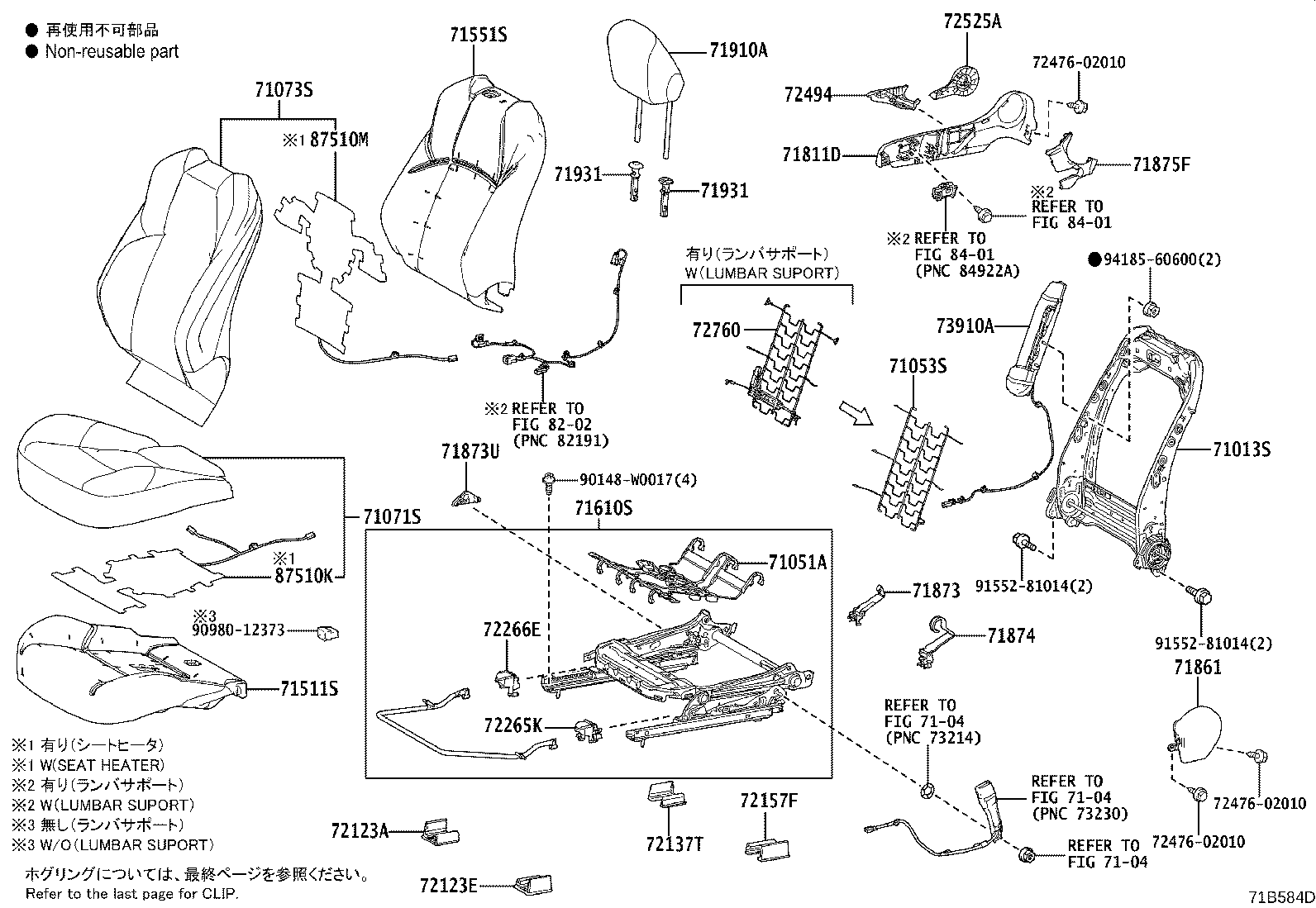 71501-02310 PAD, FRONT SEAT CUSHION, RH(FOR SEPARATE TYPE) product image