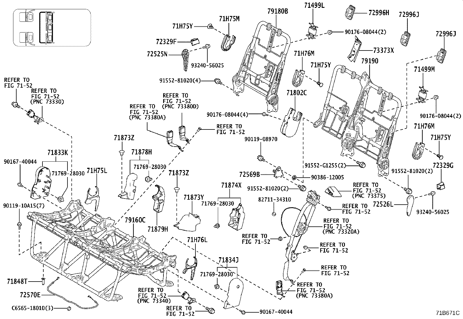 Toyota 71930-44020-L2 Genuine Toyota Part