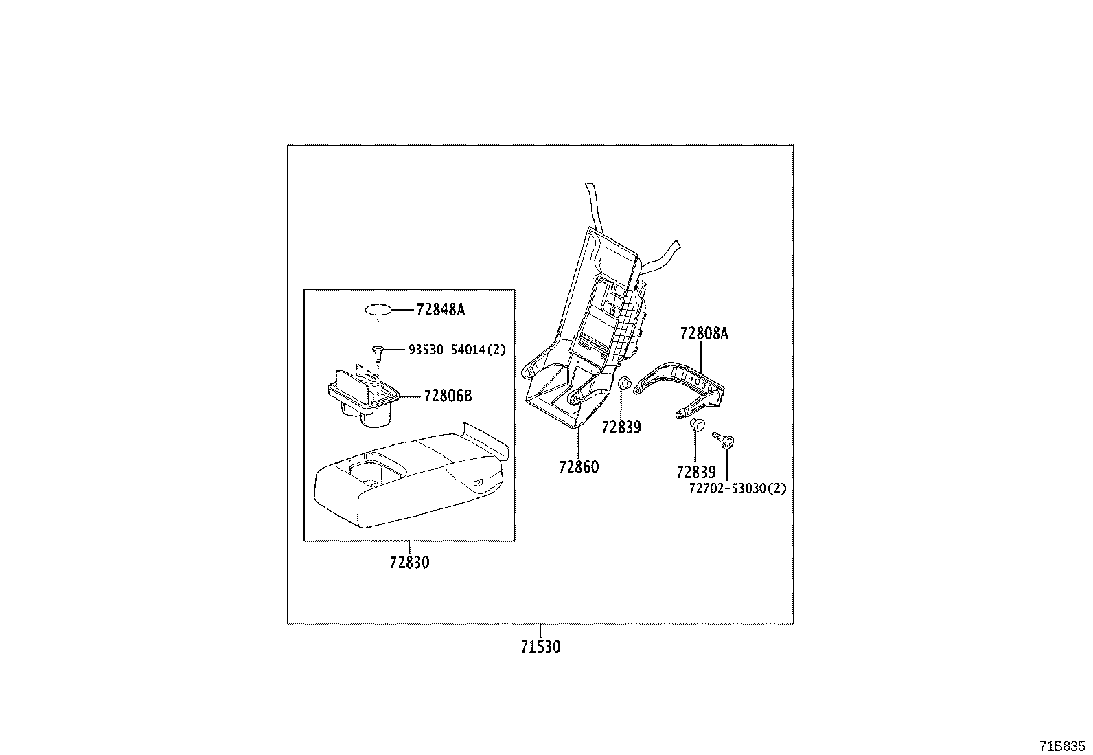 71503-06510 PAD SUB-ASSY, REAR SEAT CUSHION product image