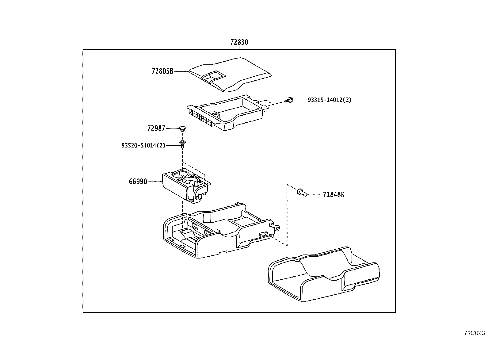71499-48070 DAMPER, REAR SEAT BACK SPRING, RH product image