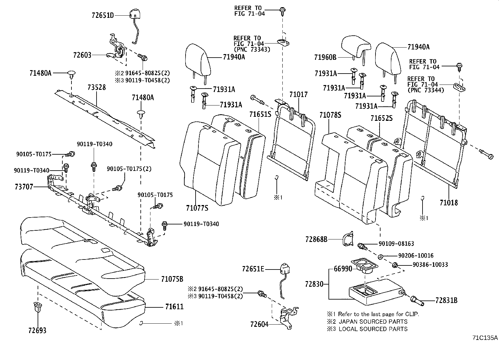71503-0D690 PAD, REAR SEAT CUSHION product image