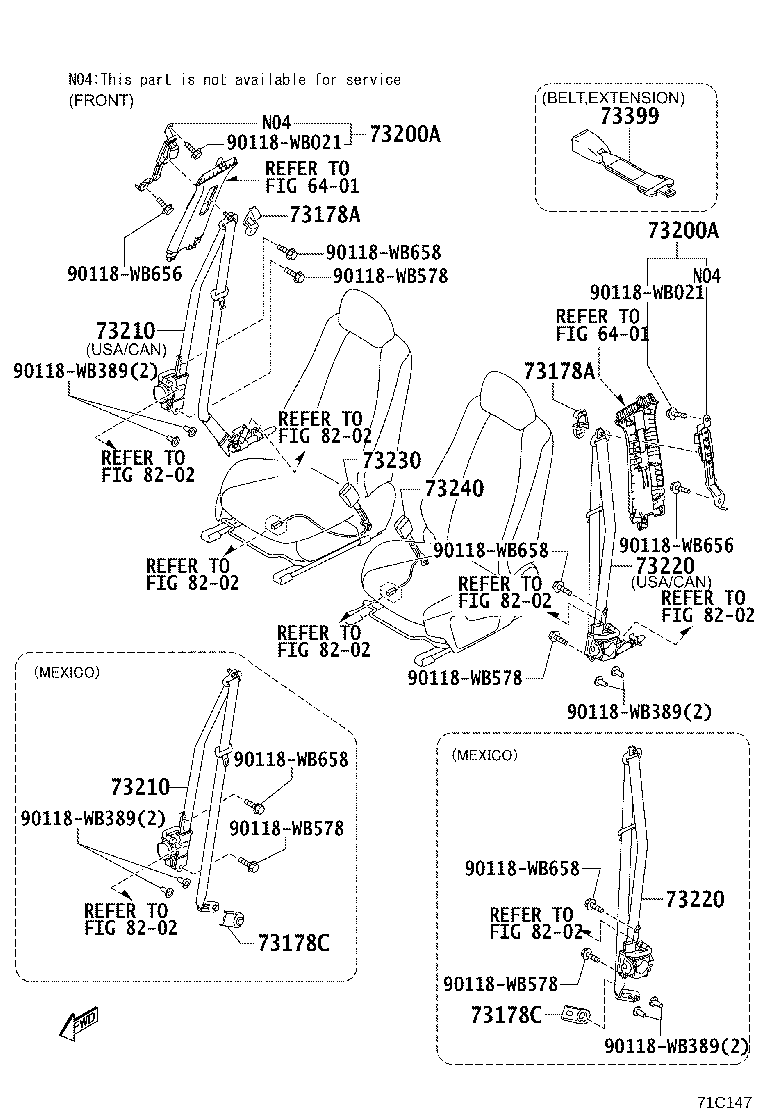 72137-WB003 CAP, SEAT BELT ANCHOR COVER product image