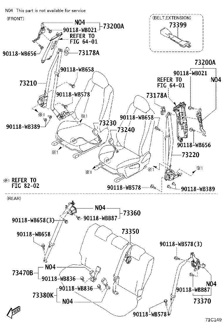 72137-WB003 CAP, SEAT BELT ANCHOR COVER product image