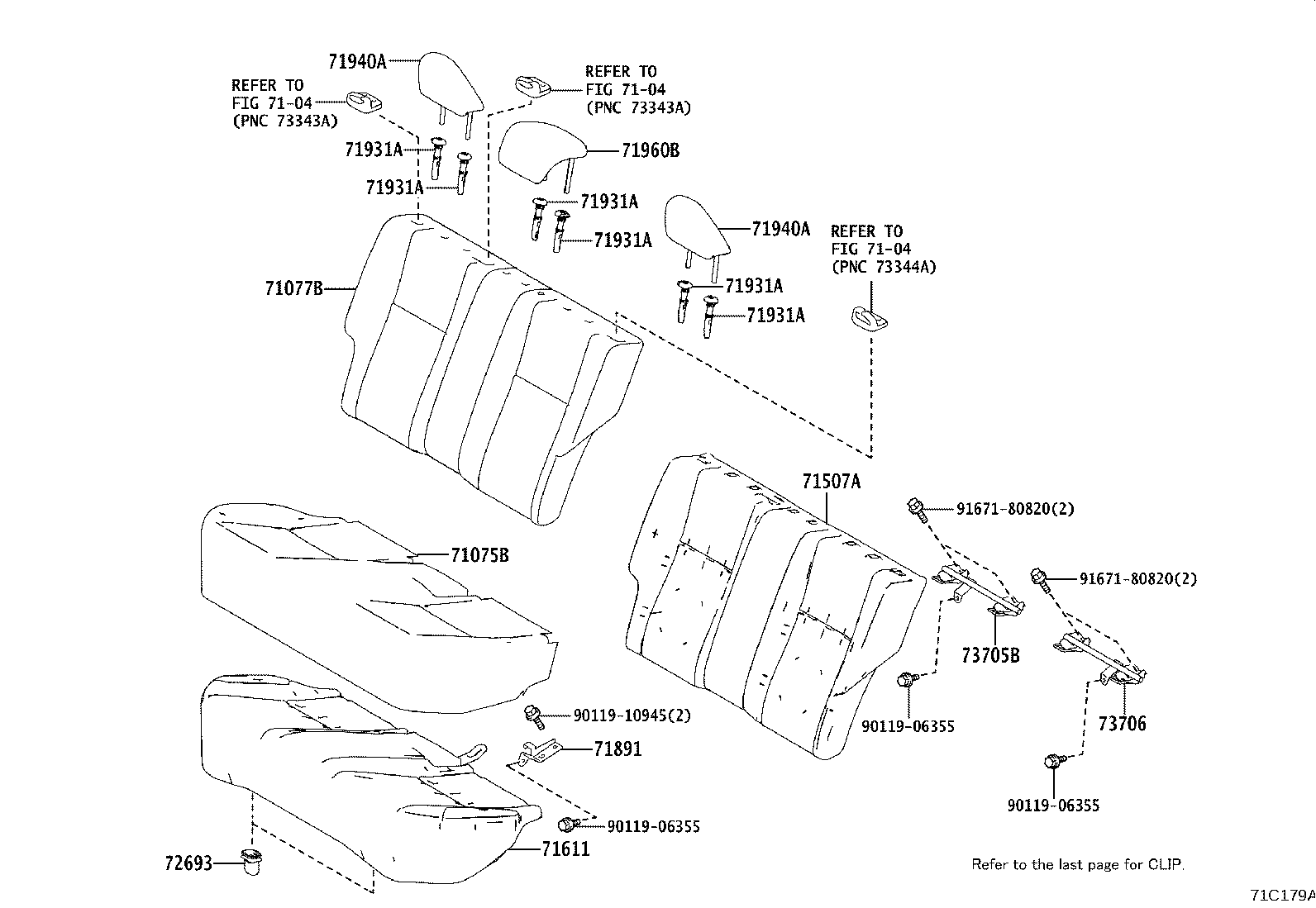 71017-02600 FRAME SUB-ASSY, REAR SEAT BACK, RH product image