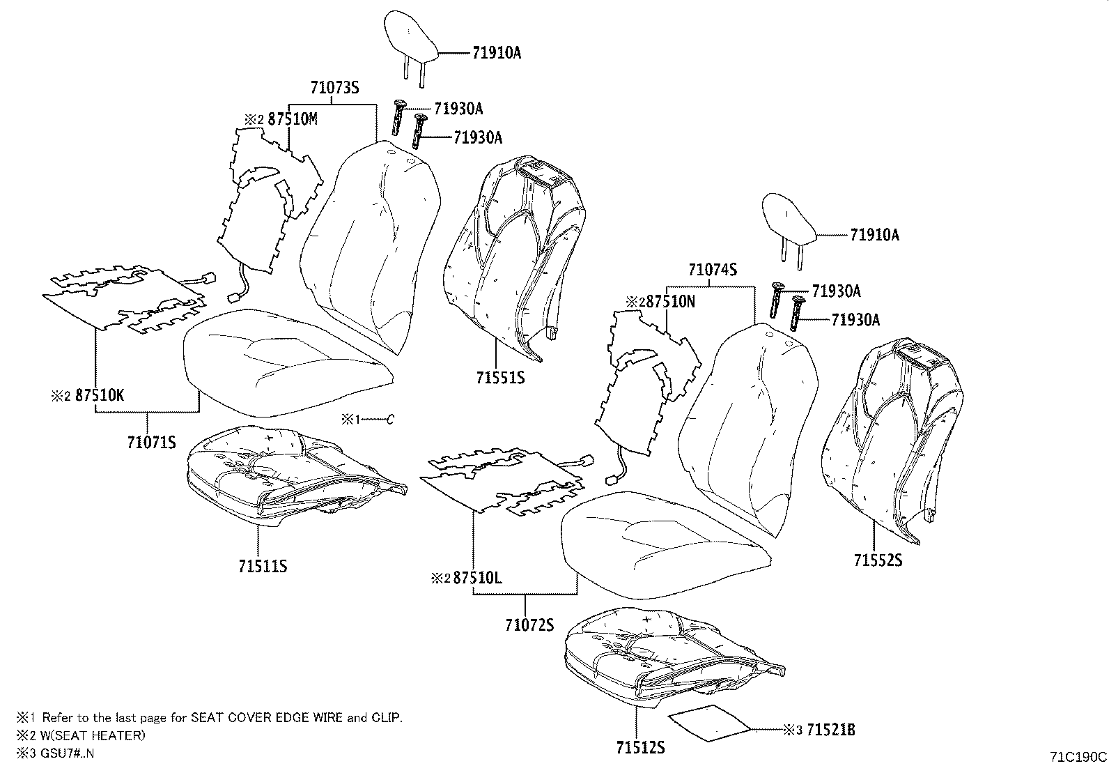 Toyota 71610-0E490 SPRING ASSY, FRONT SEAT CUSHION, RH(FOR SEPARATE TYPE)