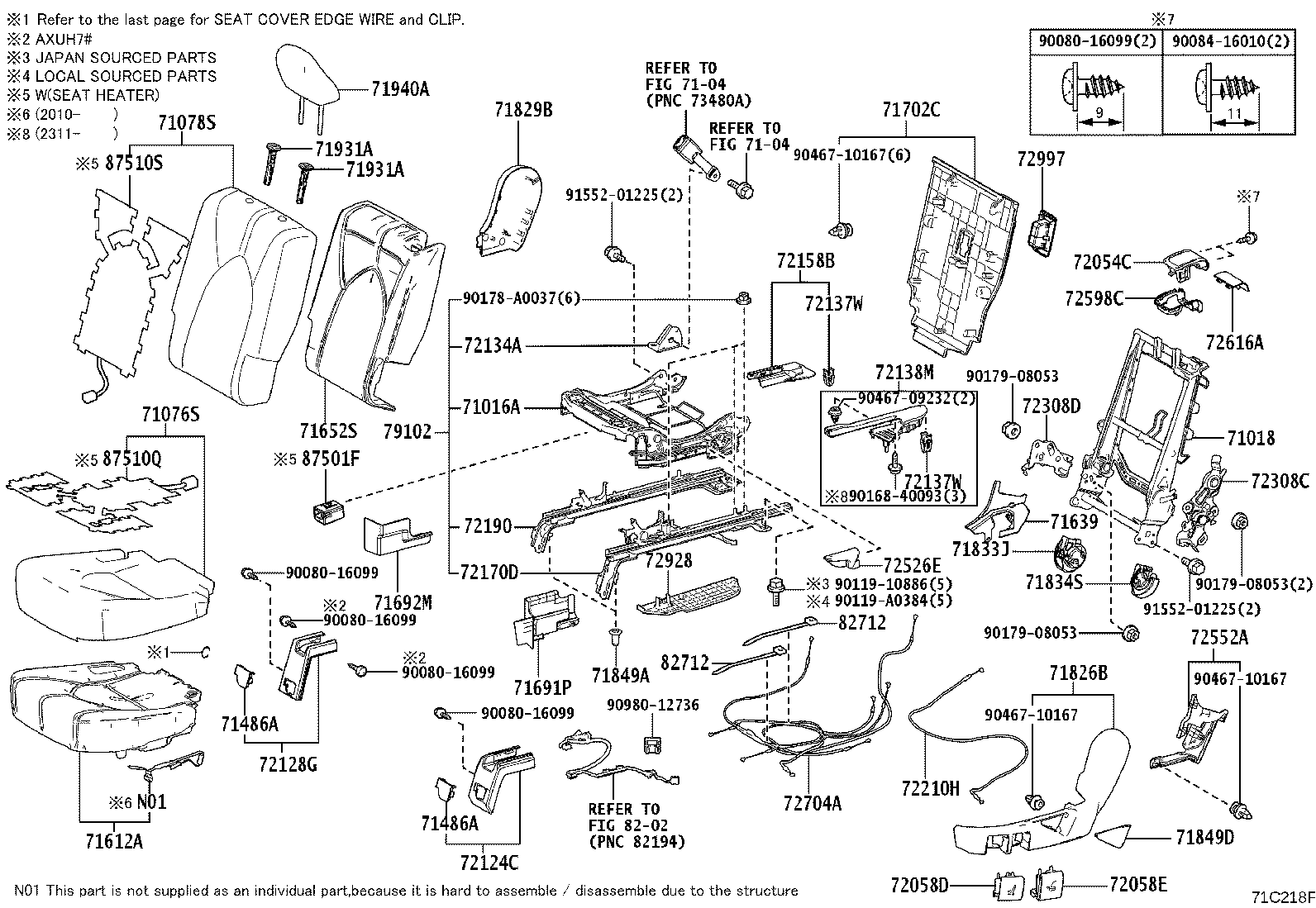 71697-0E030 PROTECTOR, REAR SEAT BACK EDGE product image