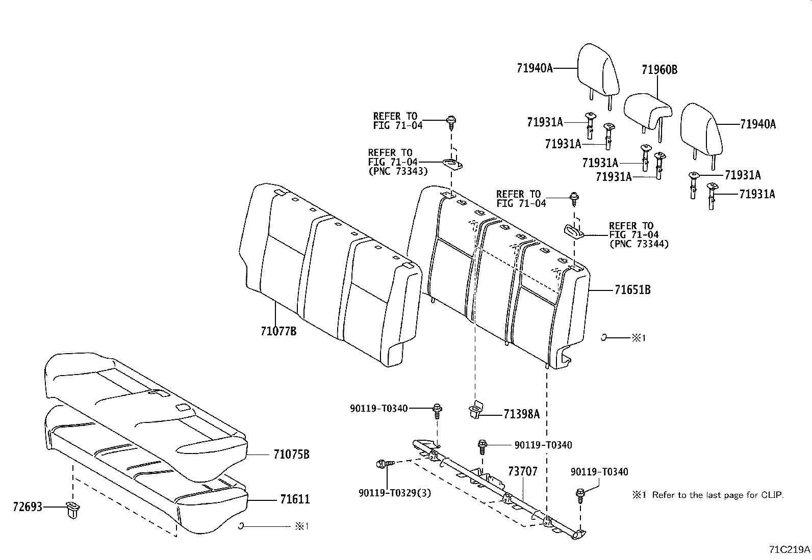 71075-0DR10-C3 COVER, REAR SEAT CUSHION (FOR BENCH TYPE) product image