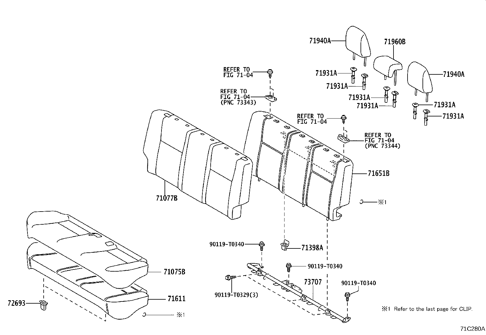 71075-0U600-C0 COVER, REAR SEAT CUSHION (FOR BENCH TYPE) product image