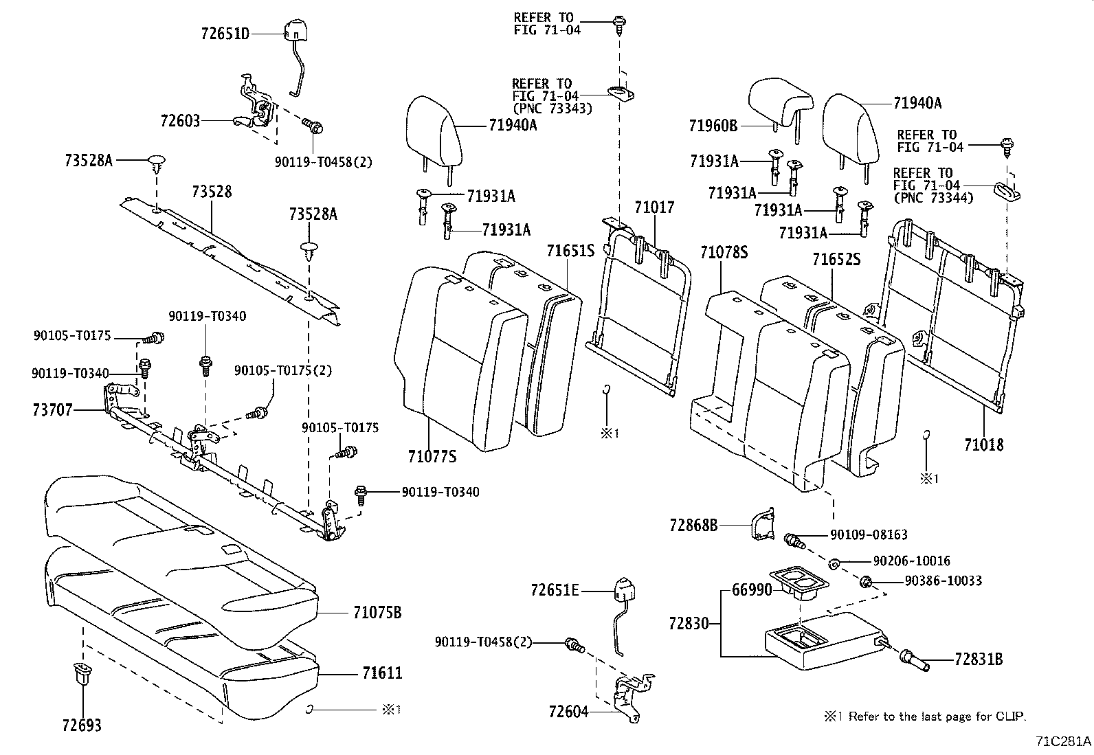 71075-0U600-C0 COVER, REAR SEAT CUSHION (FOR BENCH TYPE) product image