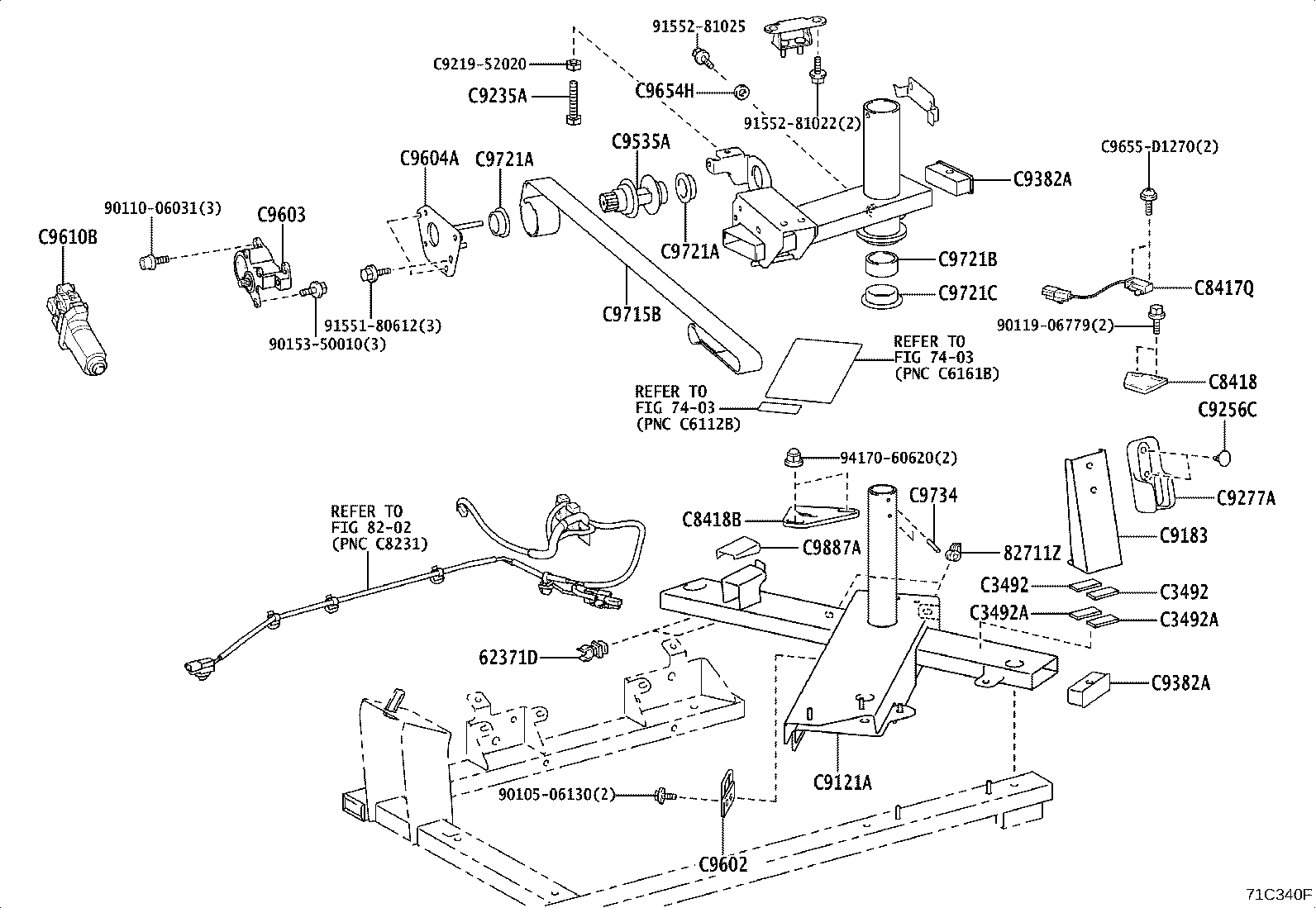 64080-52050 ARM ASSY, POWER LIFT product image