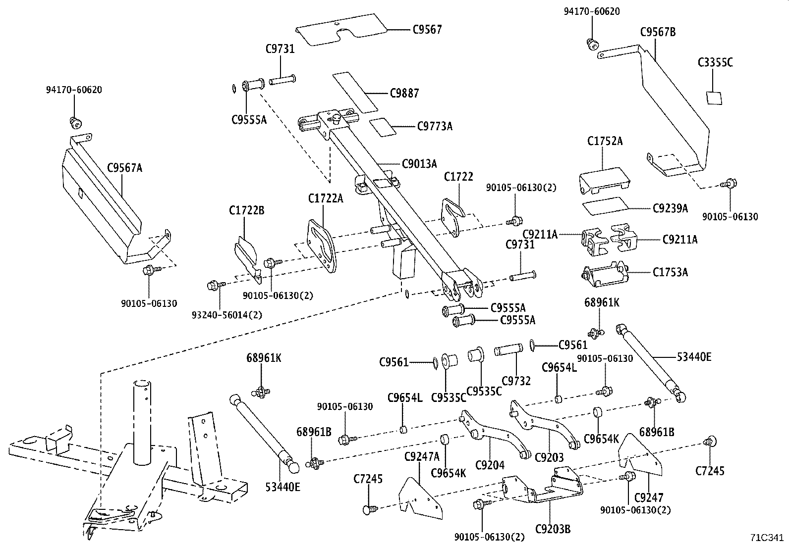 64080-52050 ARM ASSY, POWER LIFT product image