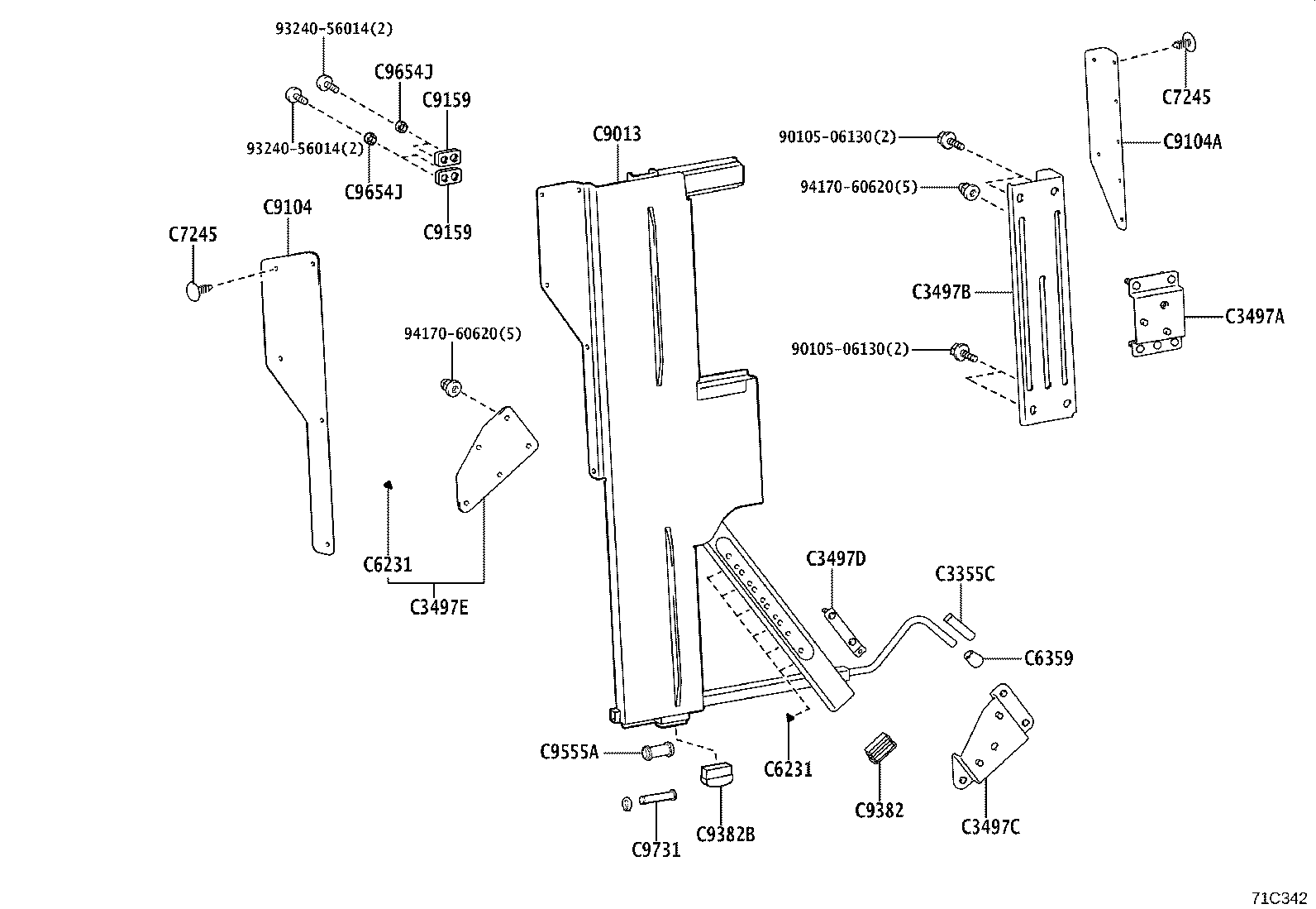 64080-52050 ARM ASSY, POWER LIFT product image