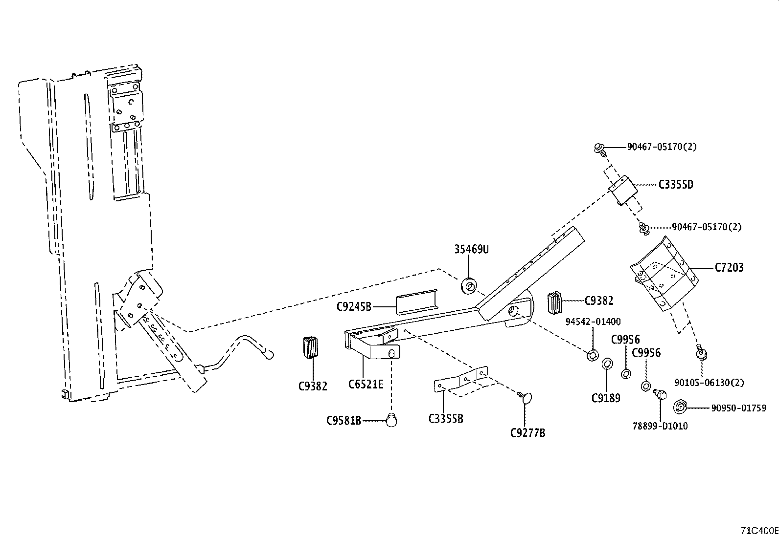 64080-52050 ARM ASSY, POWER LIFT product image