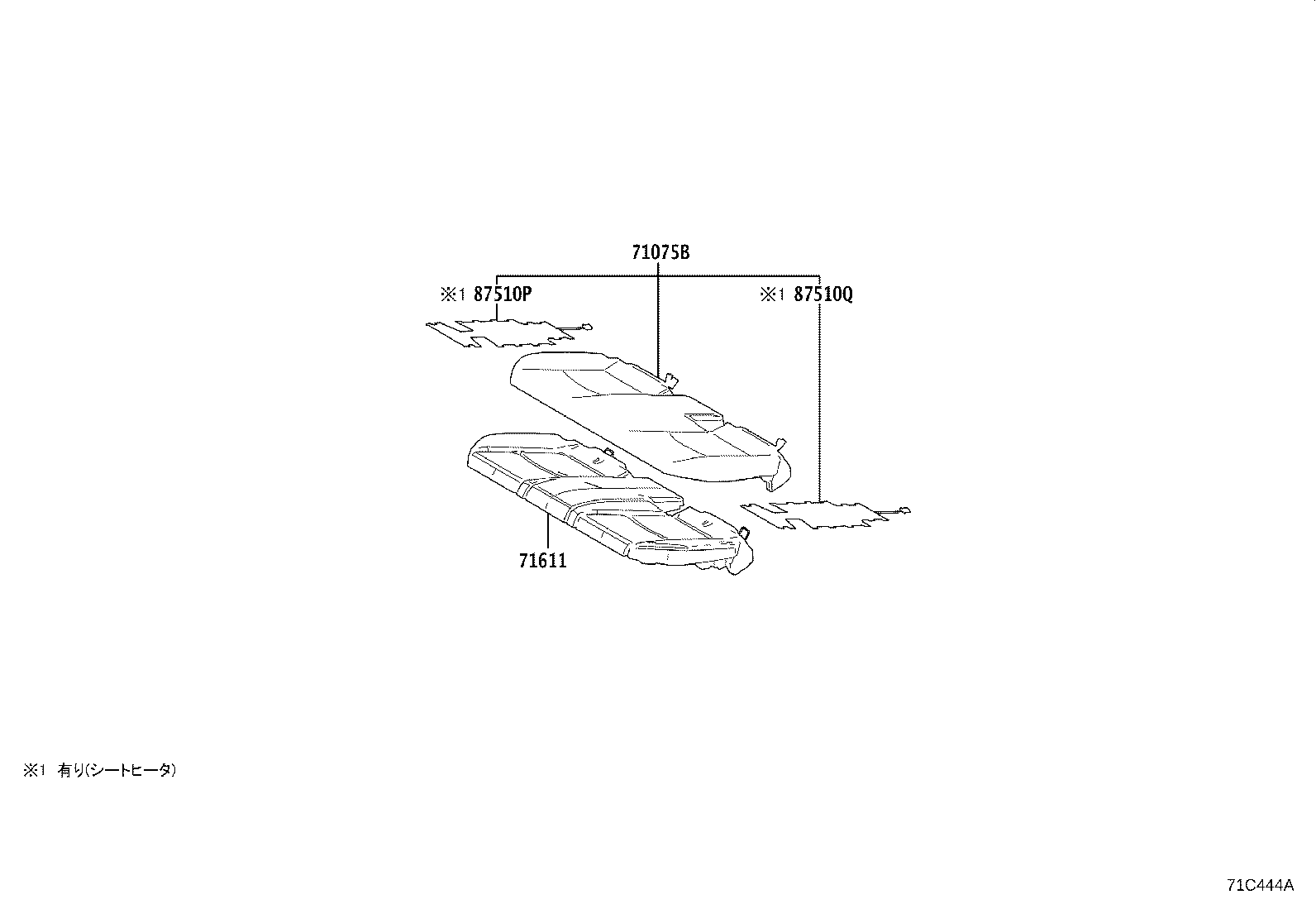 71611-42150 PAD, REAR SEAT CUSHION product image