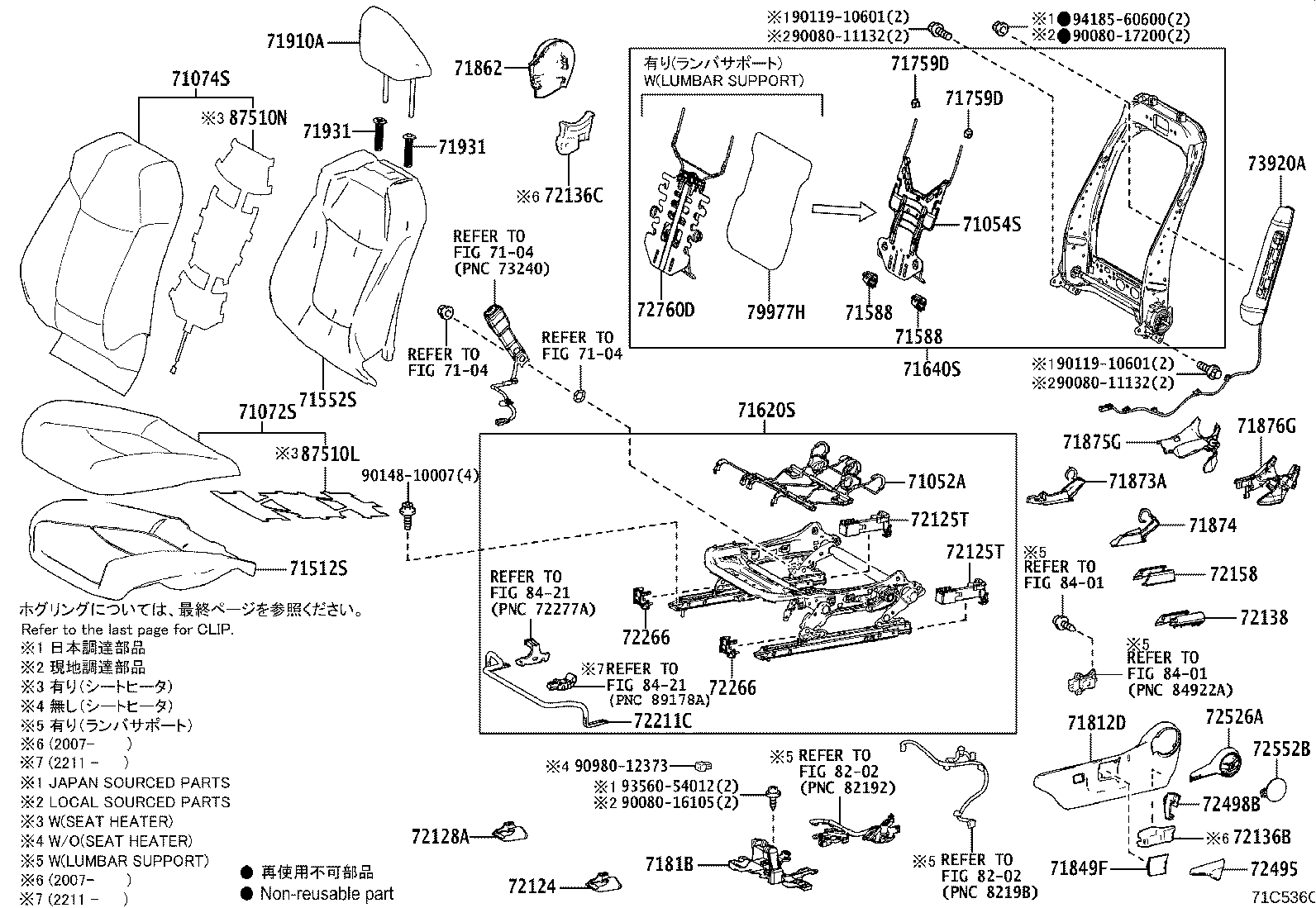 Toyota 71073-0ZR31-B7 COVER, FRONT SEAT BACK, RH(FOR SEPARATE TYPE)