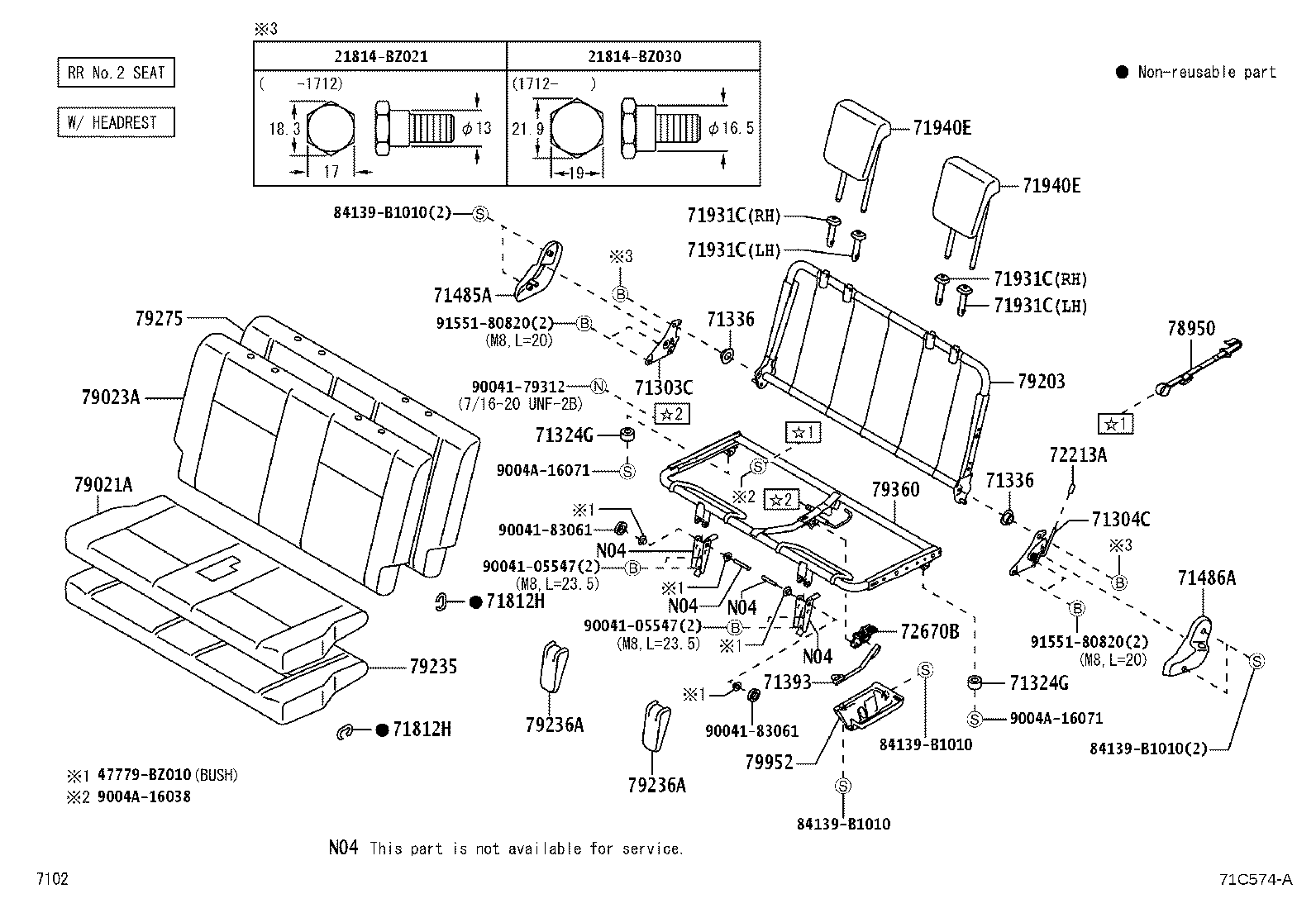 79360-BZ080 SPRING ASSY, NO.3 SEAT CUSHION product image