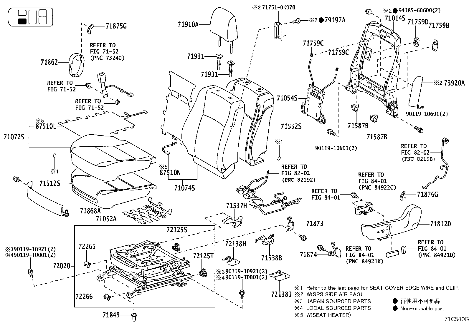 72620-0K040 CABLE ASSY, REAR NO.1 SEAT LOCK product image