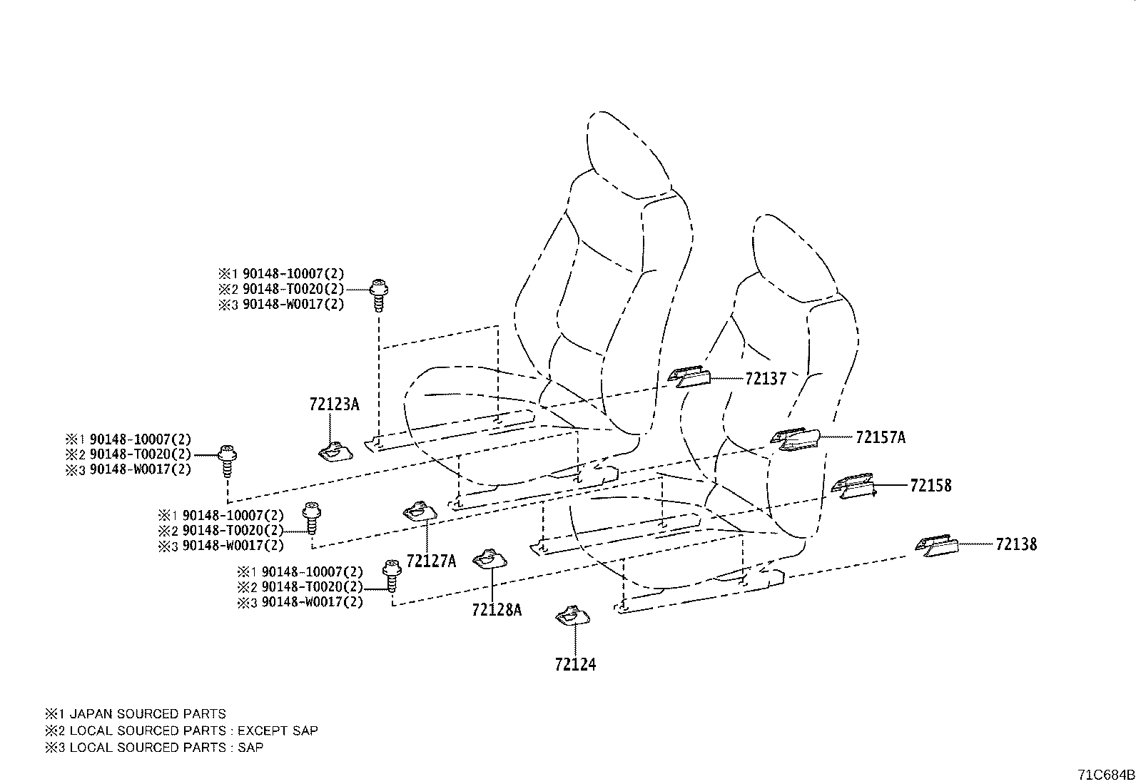 71014-0A010 FRAME SUB-ASSY, FRONT SEAT BACK, LH product image