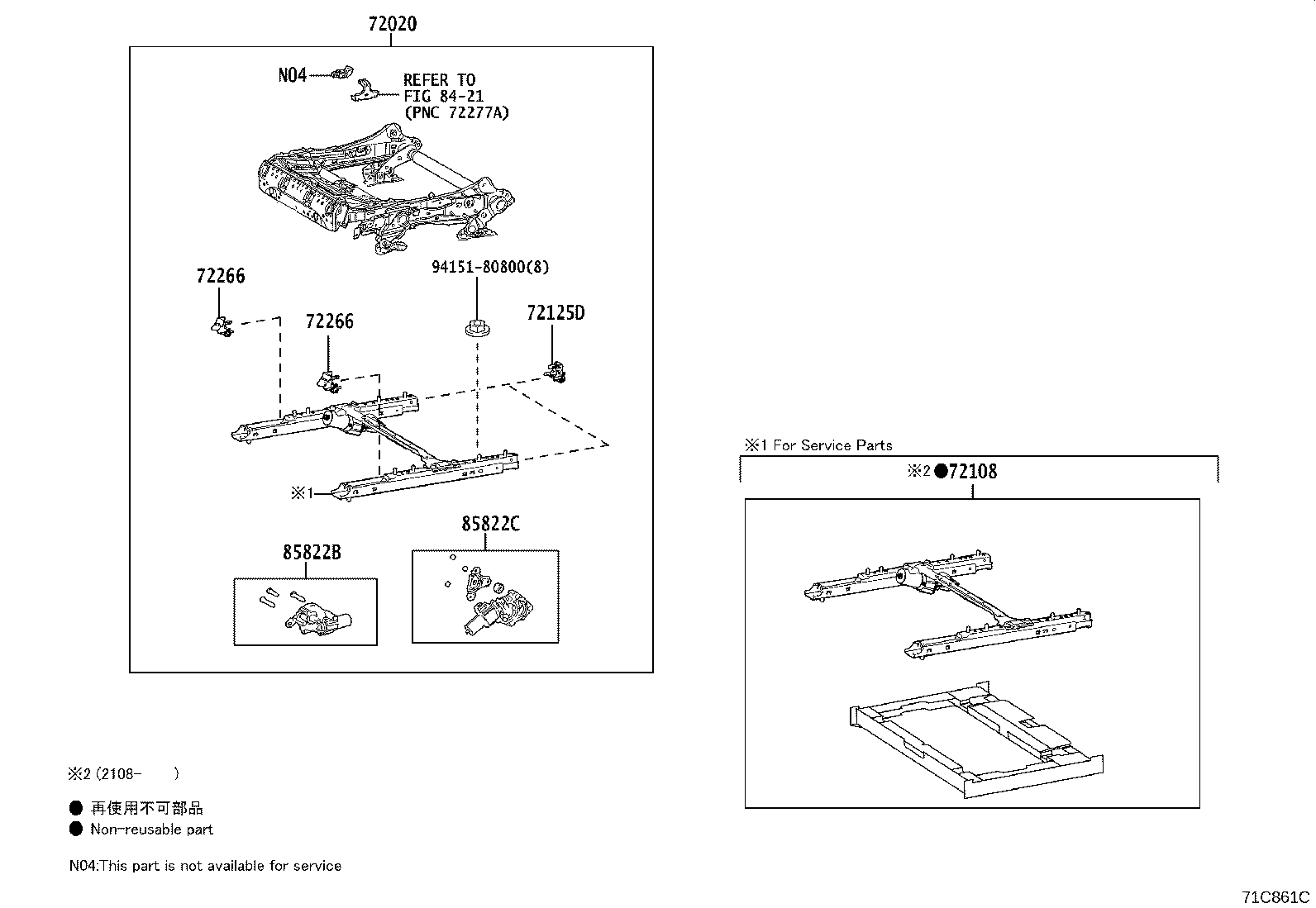 71014-33550 FRAME SUB-ASSY, FRONT SEAT BACK, LH product image