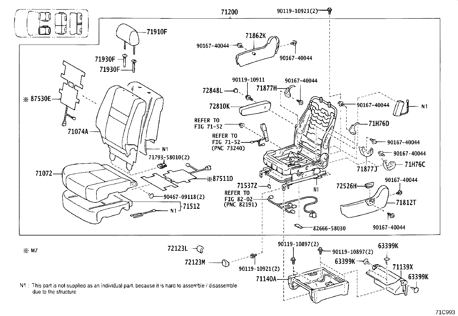 71052-58020 Toyota Reference Part product image