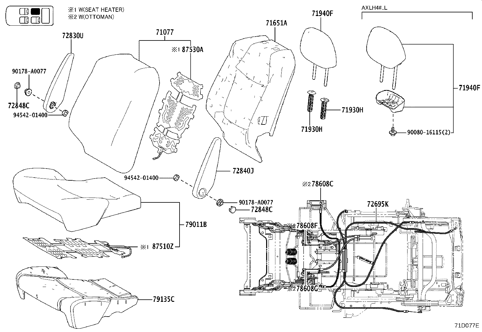 Toyota 79103-08070 Genuine Toyota Part