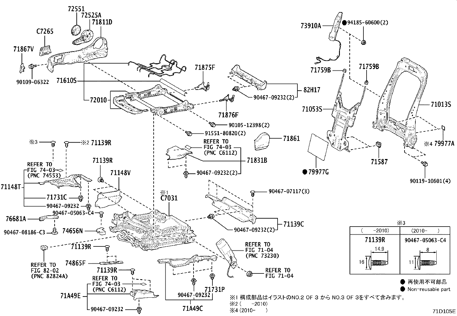 71502-K0131 PAD, FRONT SEAT CUSHION, LH (FOR SEPARATE TYPE) product image