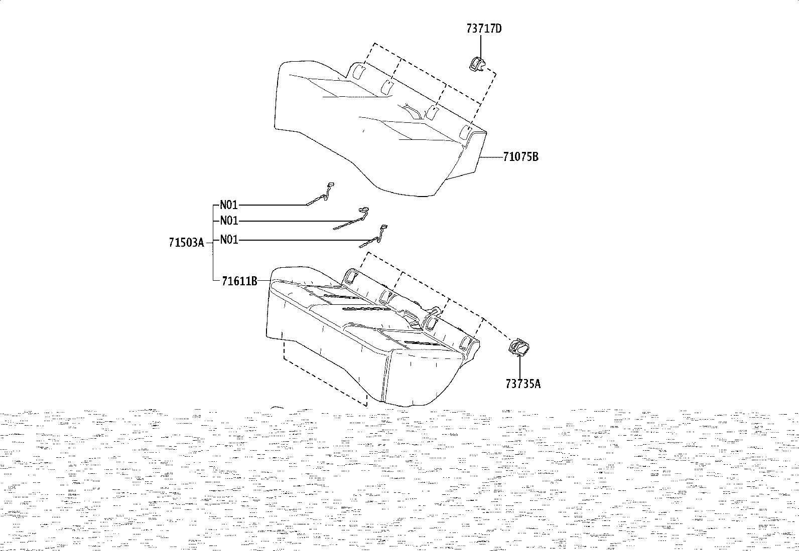 71017-52790 FRAME SUB-ASSY, REAR SEAT BACK, RH product image