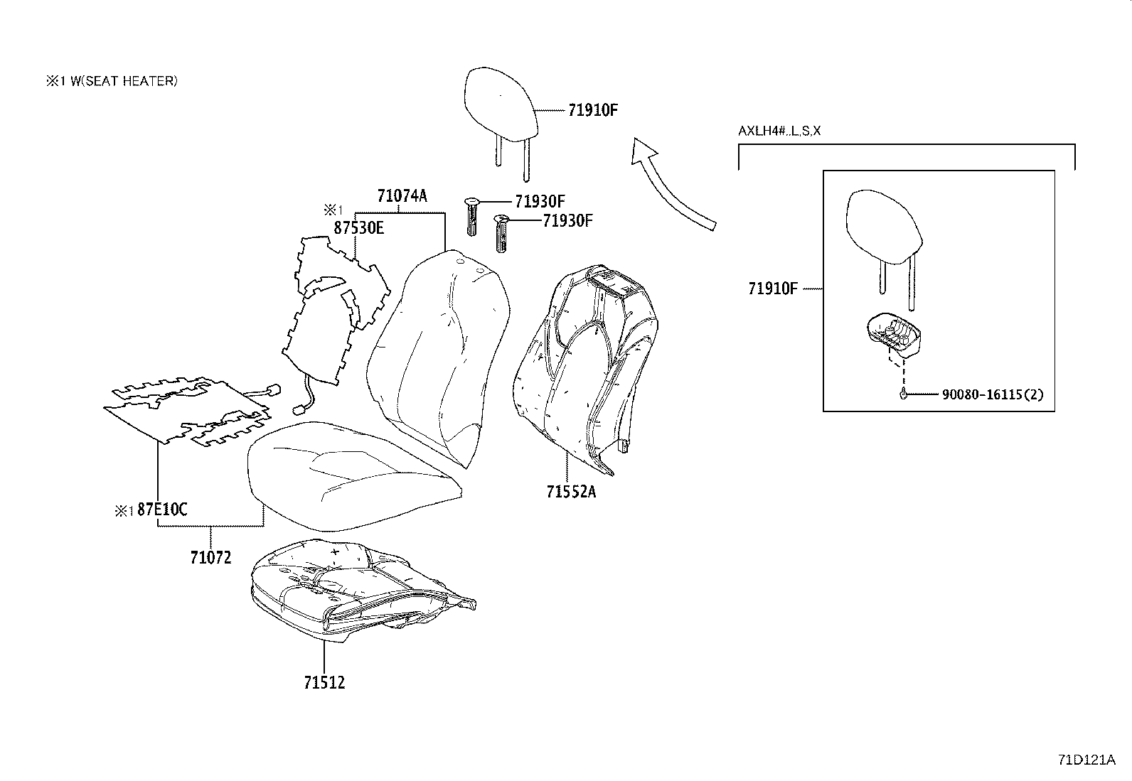 Toyota 71071-08230-C2 Genuine Toyota Part