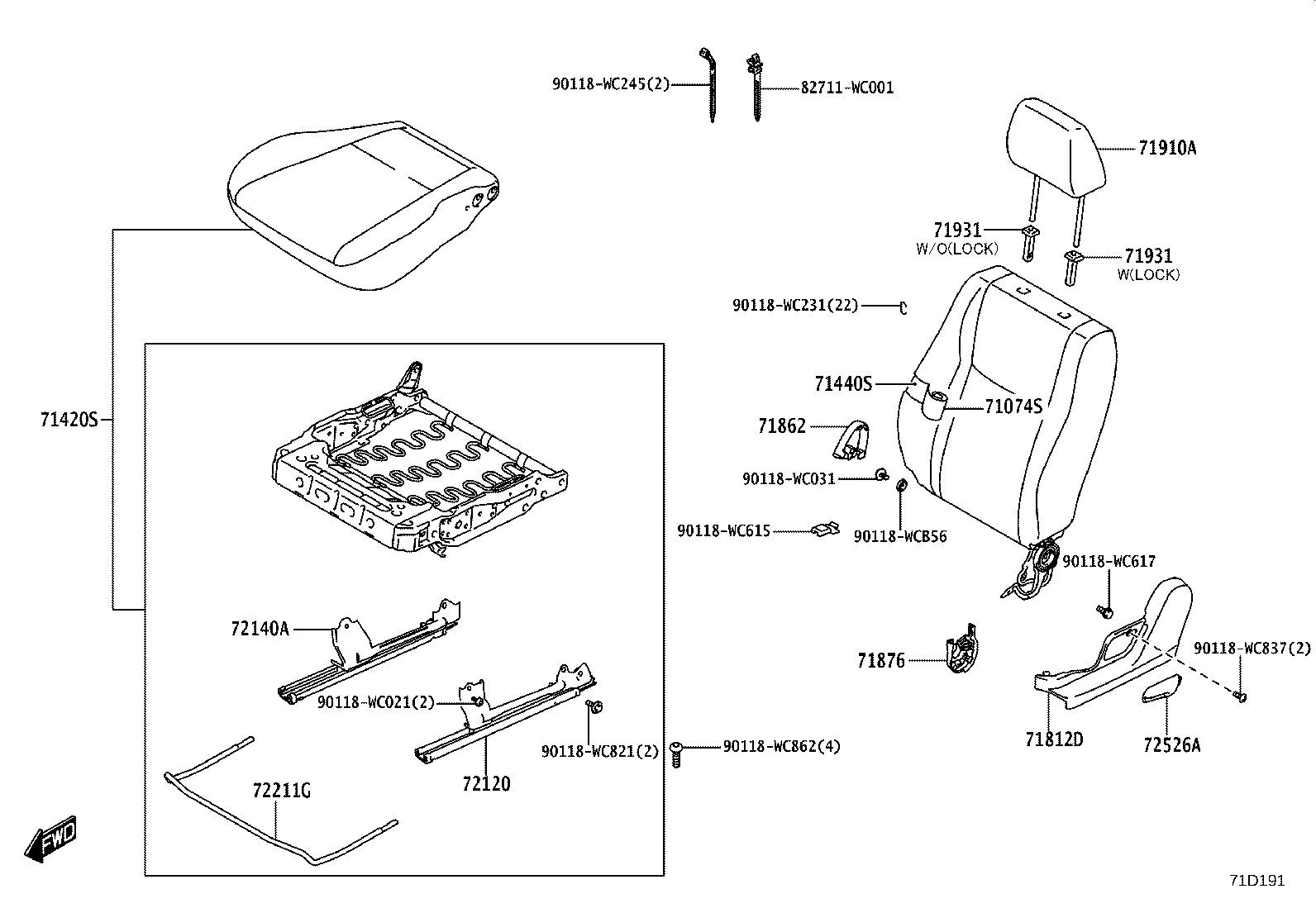 71812-WC003 SHIELD, FRONT SEAT CUSHION, LH product image