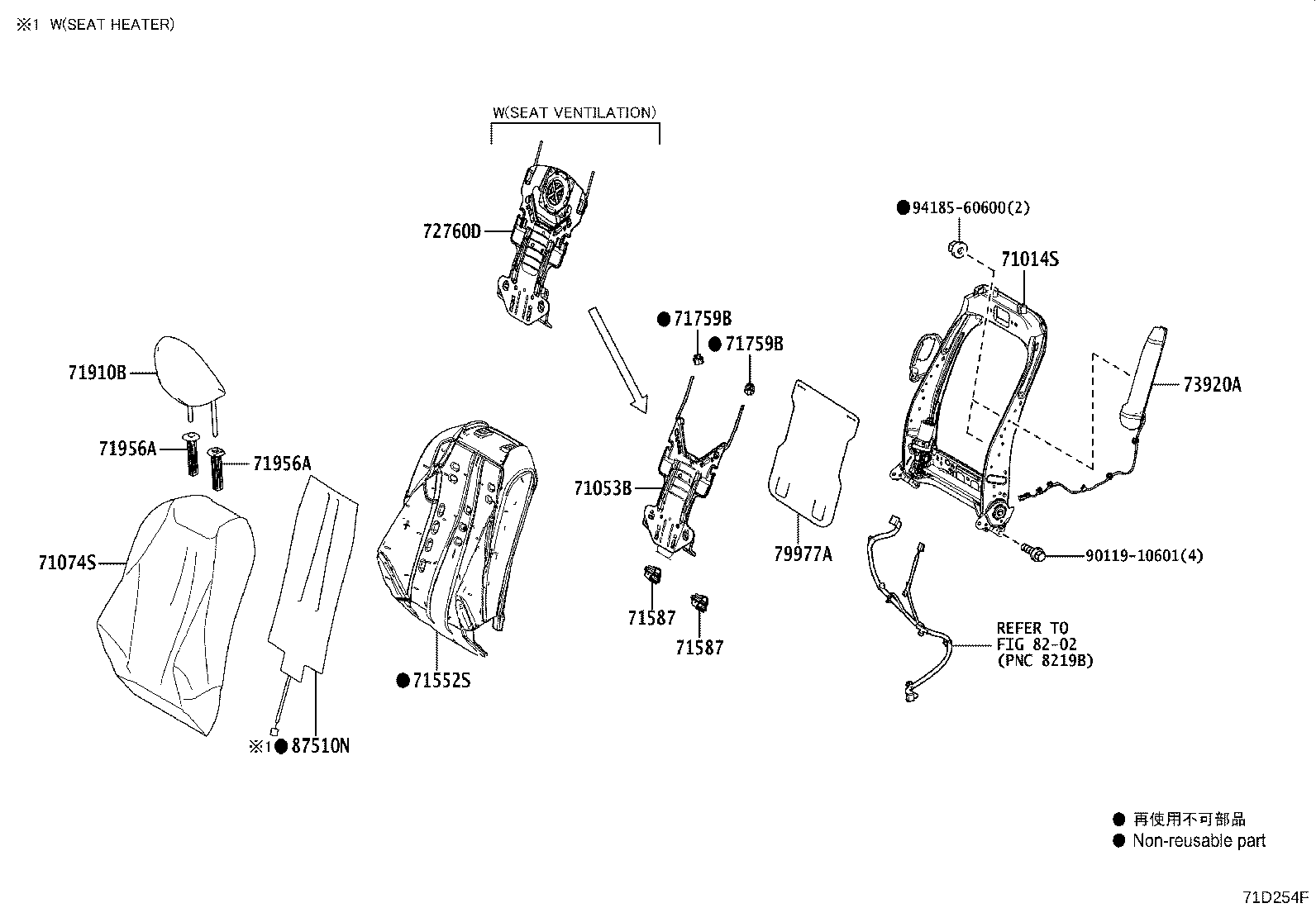 71502-30200 PAD, FRONT SEAT CUSHION, LH (FOR SEPARATE TYPE) product image