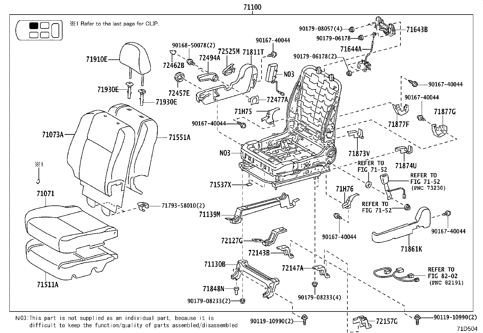 71074-28K60-A0 Toyota Reference Part product image