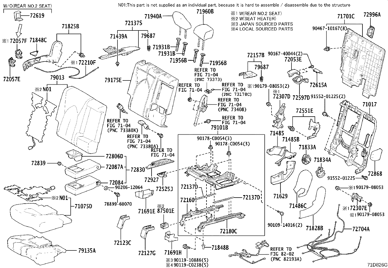 71697-0G010 PROTECTOR, REAR SEAT BACK EDGE product image