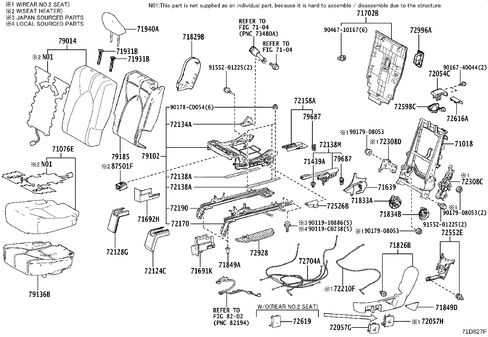 71697-0G010 PROTECTOR, REAR SEAT BACK EDGE product image