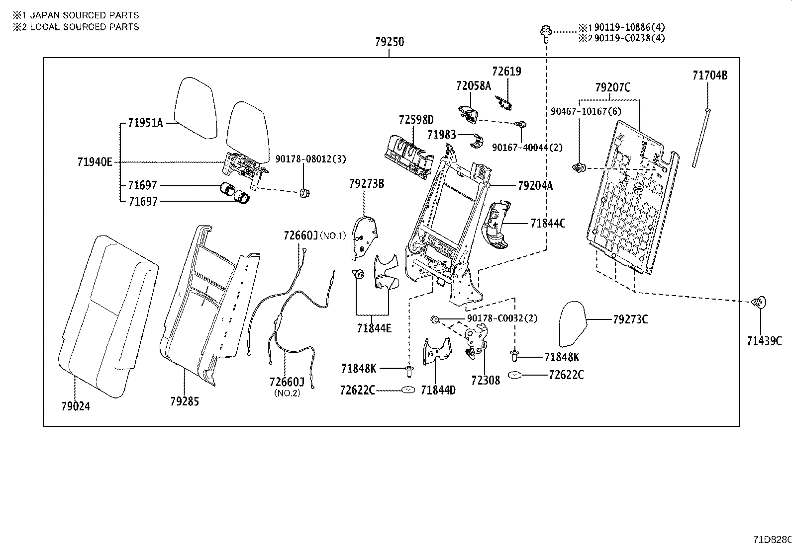 71697-0G010 PROTECTOR, REAR SEAT BACK EDGE product image