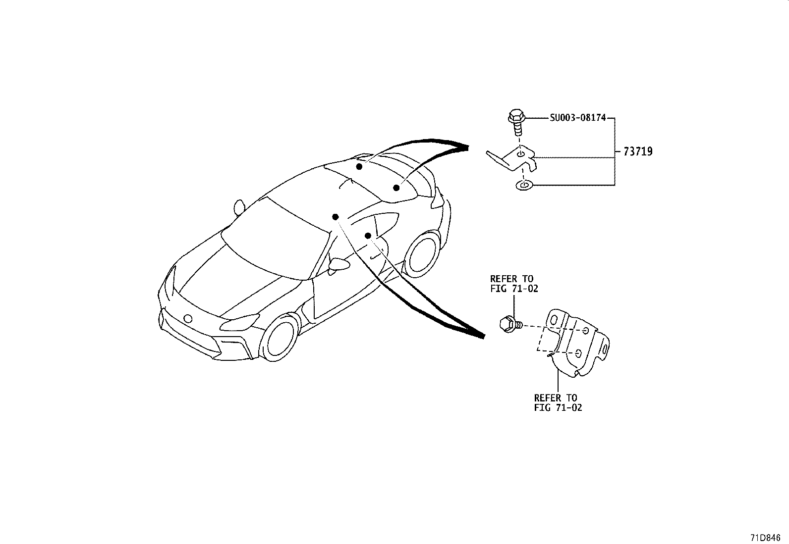 SU003-08613 BELT ASSY, REAR SEAT 3 POINT TYPE, OUTER RH product image
