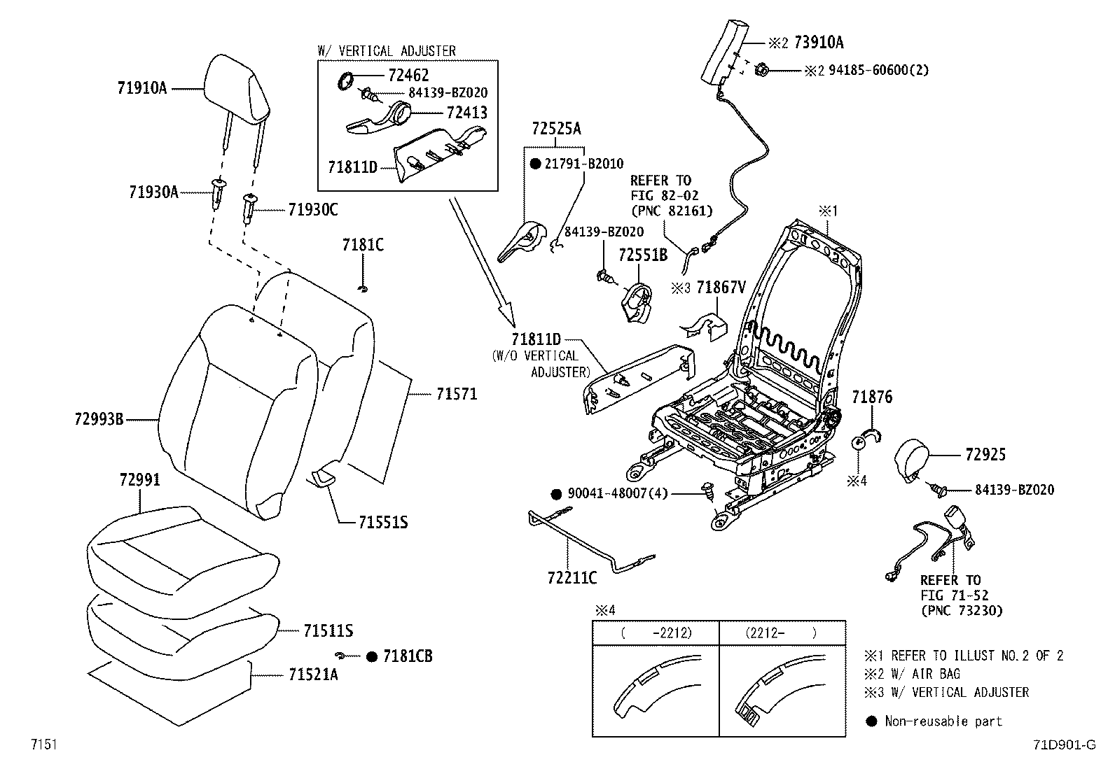 Toyota 71055-BZ030 SPRING ASSY, REAR SEAT CUSHION, RH