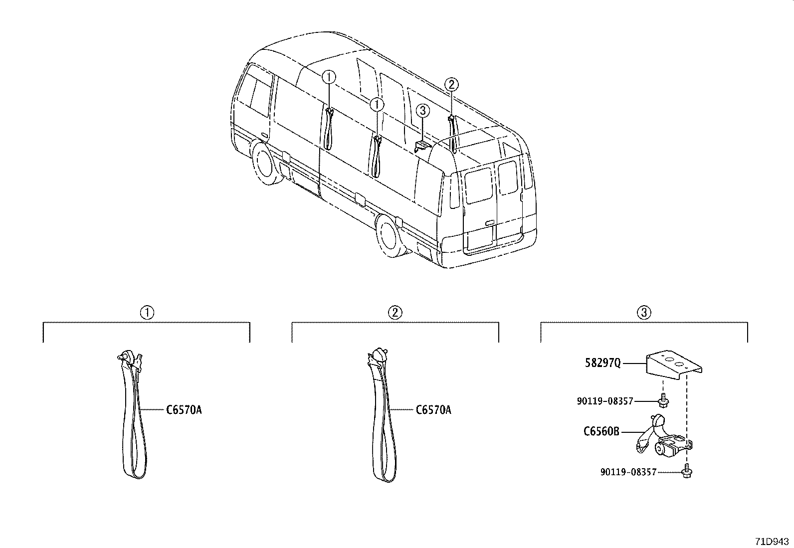 C6560-0S010 BELT ASSY, WHEEL CHAIR SET, NO.2 product image