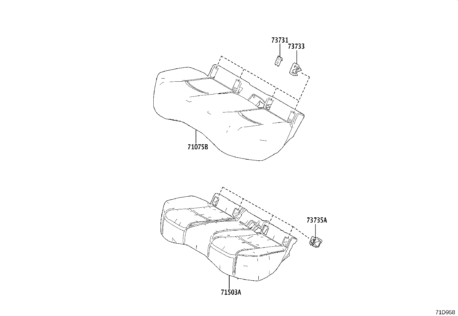 71017-0A080 FRAME SUB-ASSY, REAR SEAT BACK, RH product image