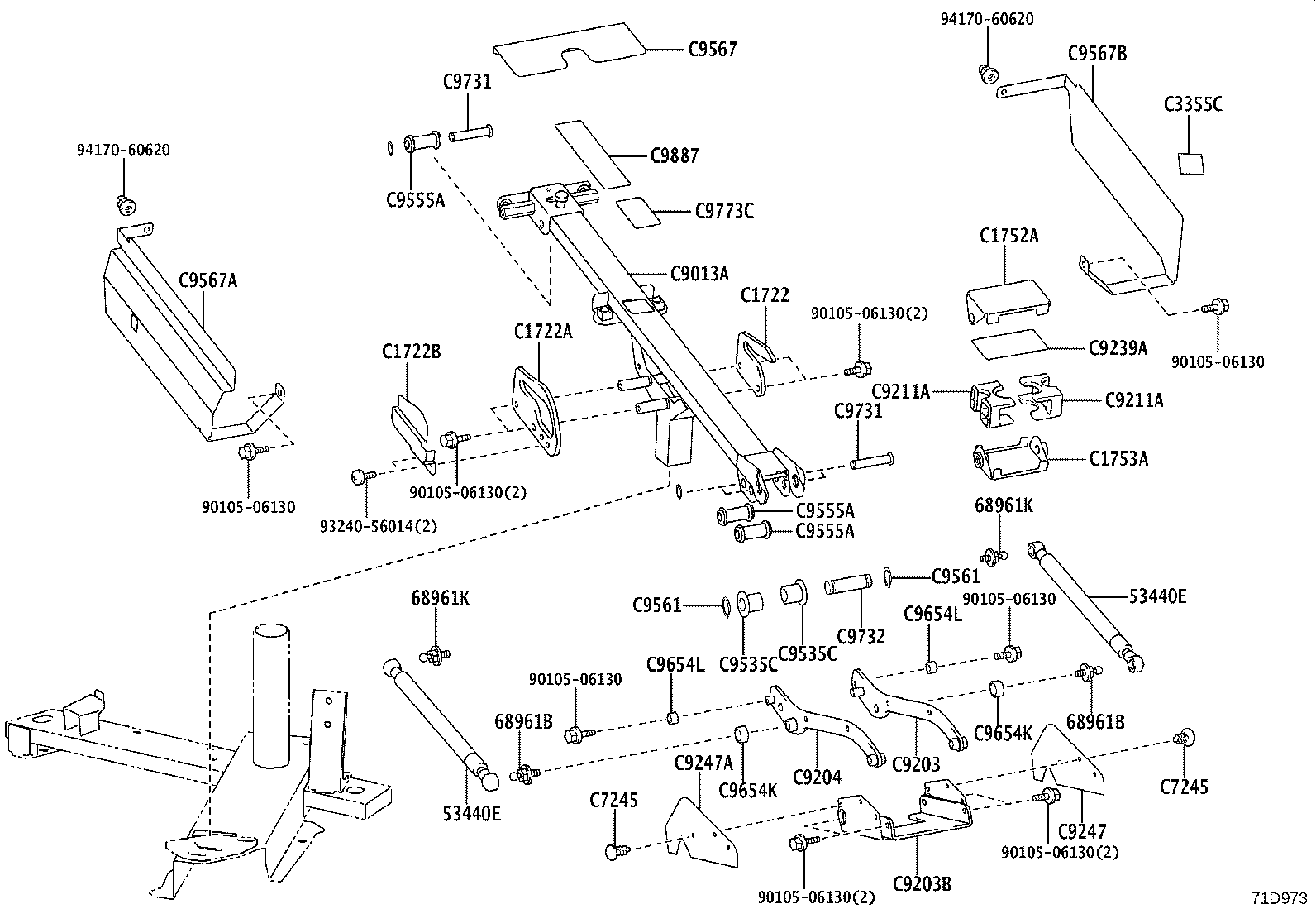 64080-52070 ARM ASSY, POWER LIFT product image