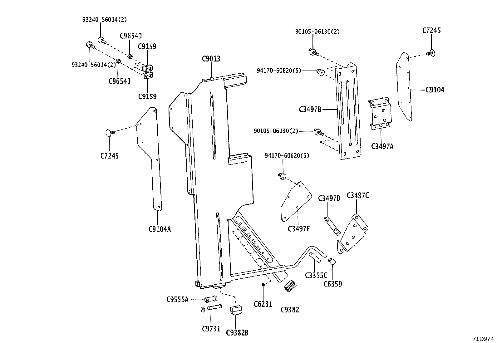 64080-52070 ARM ASSY, POWER LIFT product image