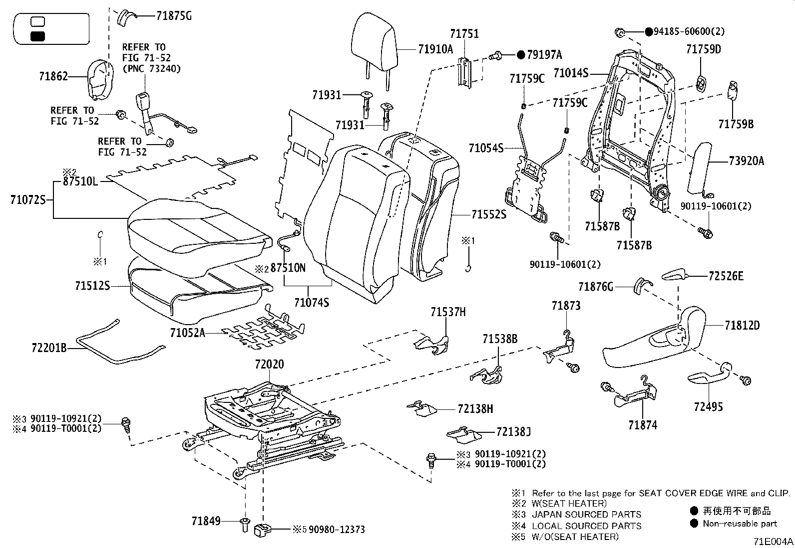 79101-0K650 FRAME SUB-ASSY, NO.1 SEAT CUSHION, RH product image