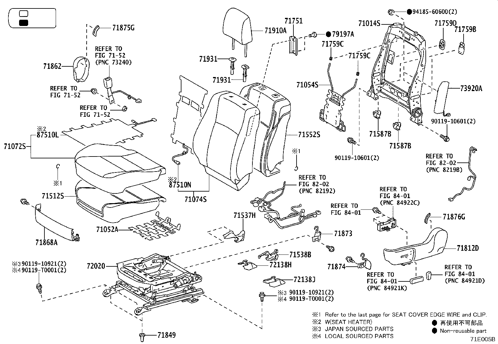 79101-0K650 FRAME SUB-ASSY, NO.1 SEAT CUSHION, RH product image