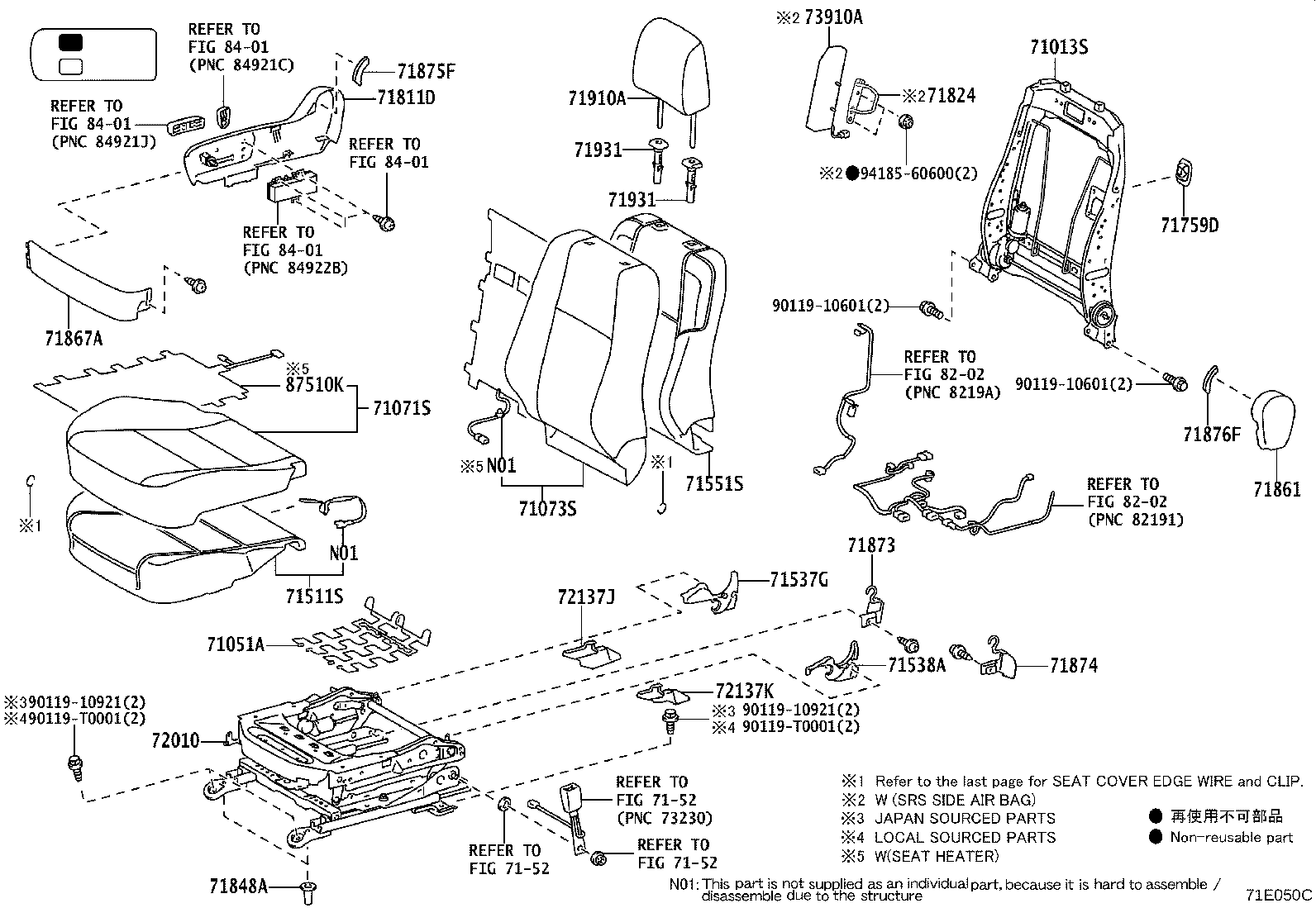 79101-0K490 FRAME SUB-ASSY, NO.1 SEAT CUSHION, RH product image