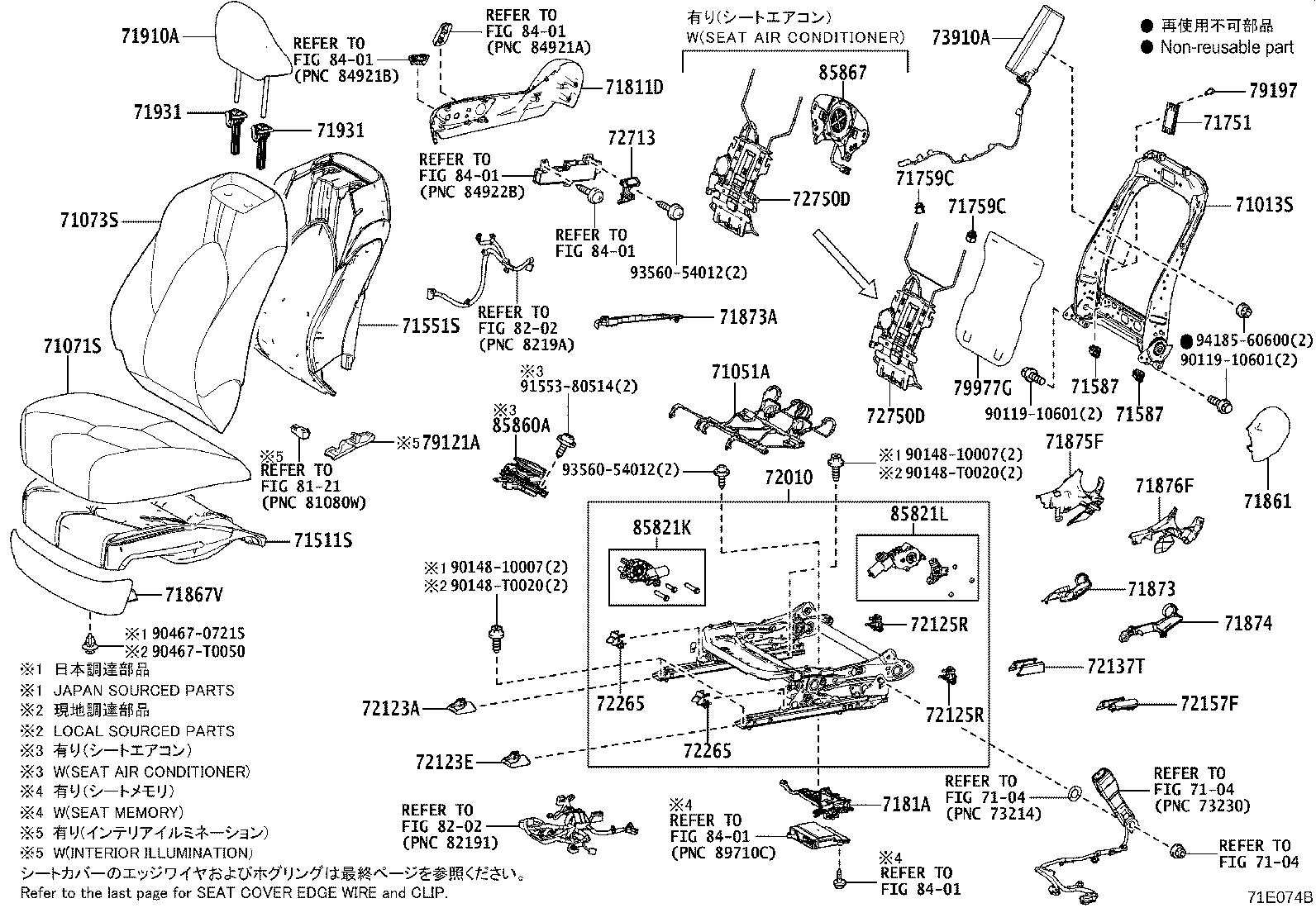 71502-06280 PAD, FRONT SEAT CUSHION, LH (FOR SEPARATE TYPE) product image