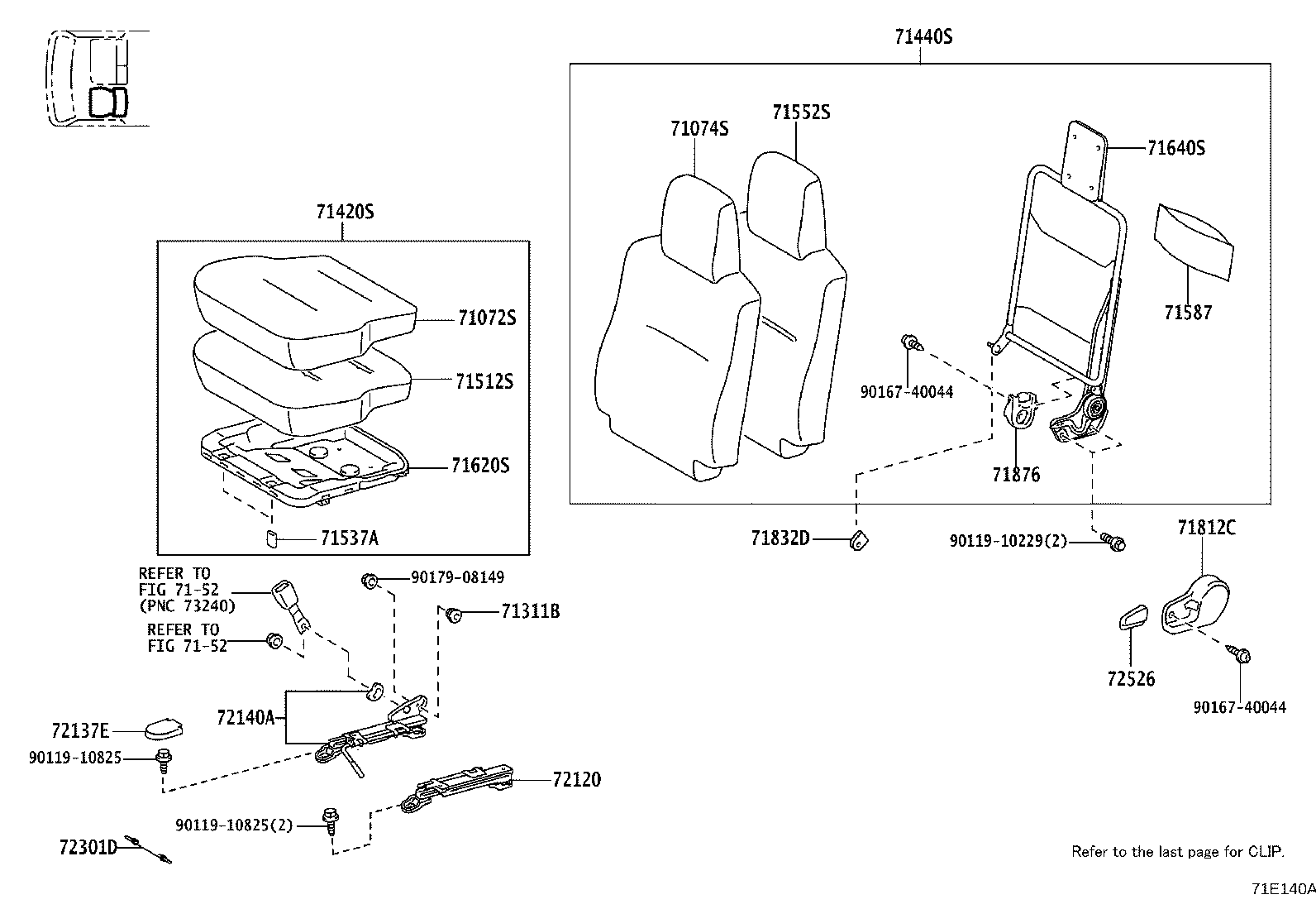 71014-37190 SPRING ASSY, FRONT SEAT BACK, LH(FOR SEPARATE TYPE) product image
