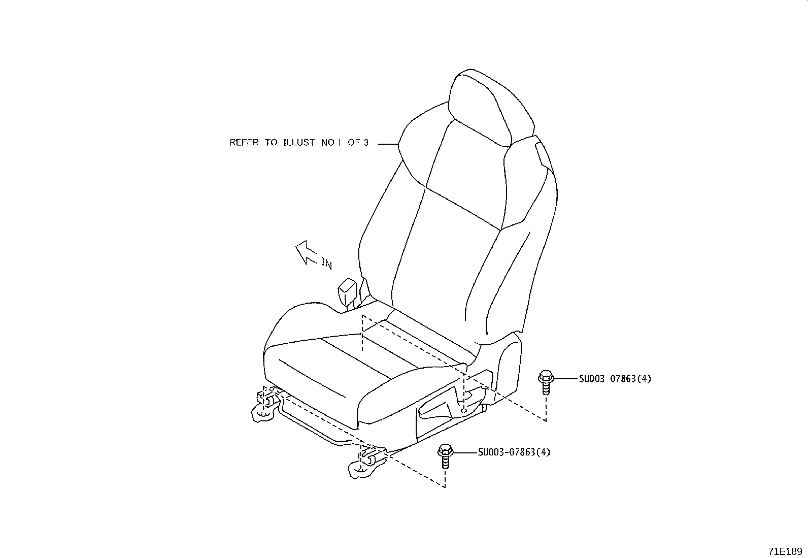 SU003-09934 PAD, FRONT SEAT CUSHION, RH(FOR SEPARATE TYPE) product image