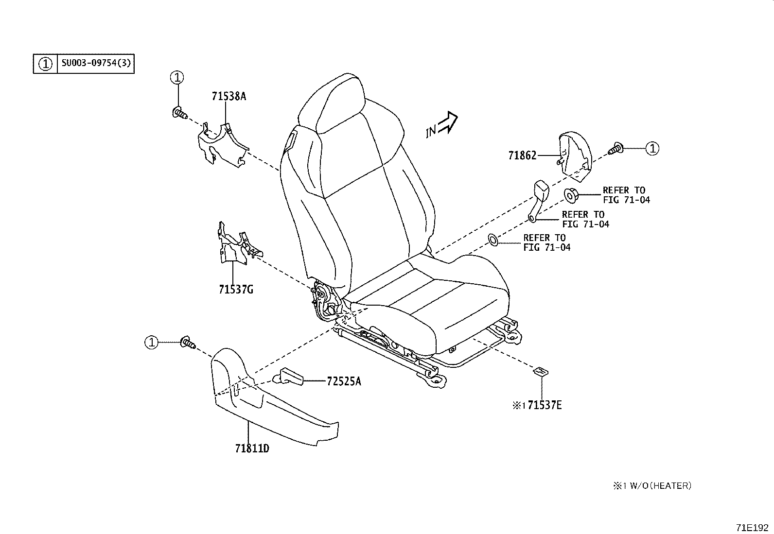 SU003-11693 PAD, FRONT SEAT CUSHION, LH (FOR SEPARATE TYPE) product image