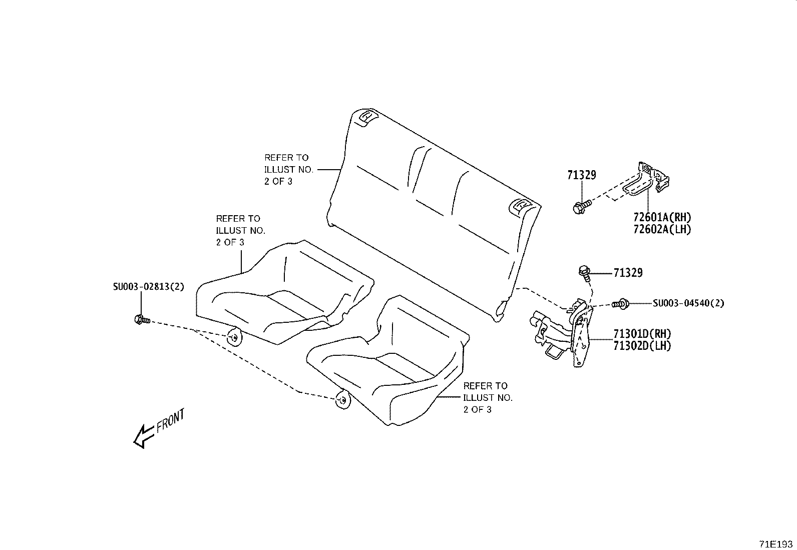 SU003-10397 COVER, REAR SEAT CUSHION, RH (FOR SEPARATE TYPE) product image
