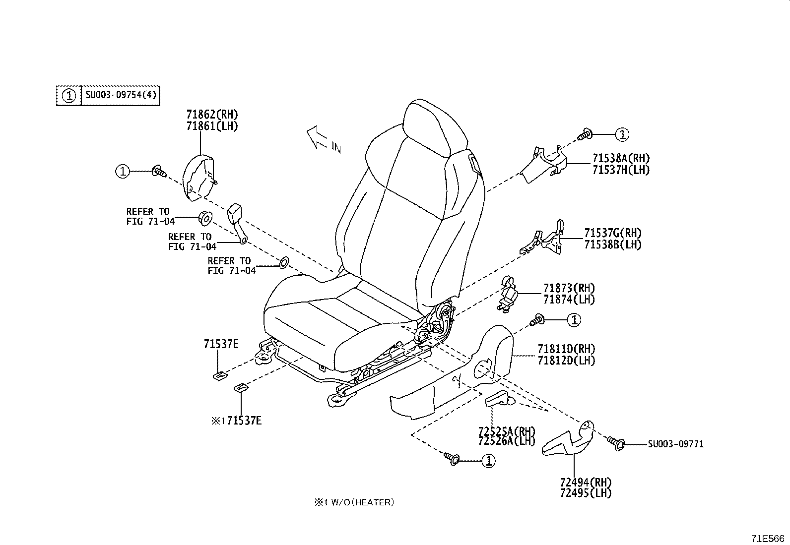 SU003-09934 PAD, FRONT SEAT CUSHION, RH(FOR SEPARATE TYPE) product image