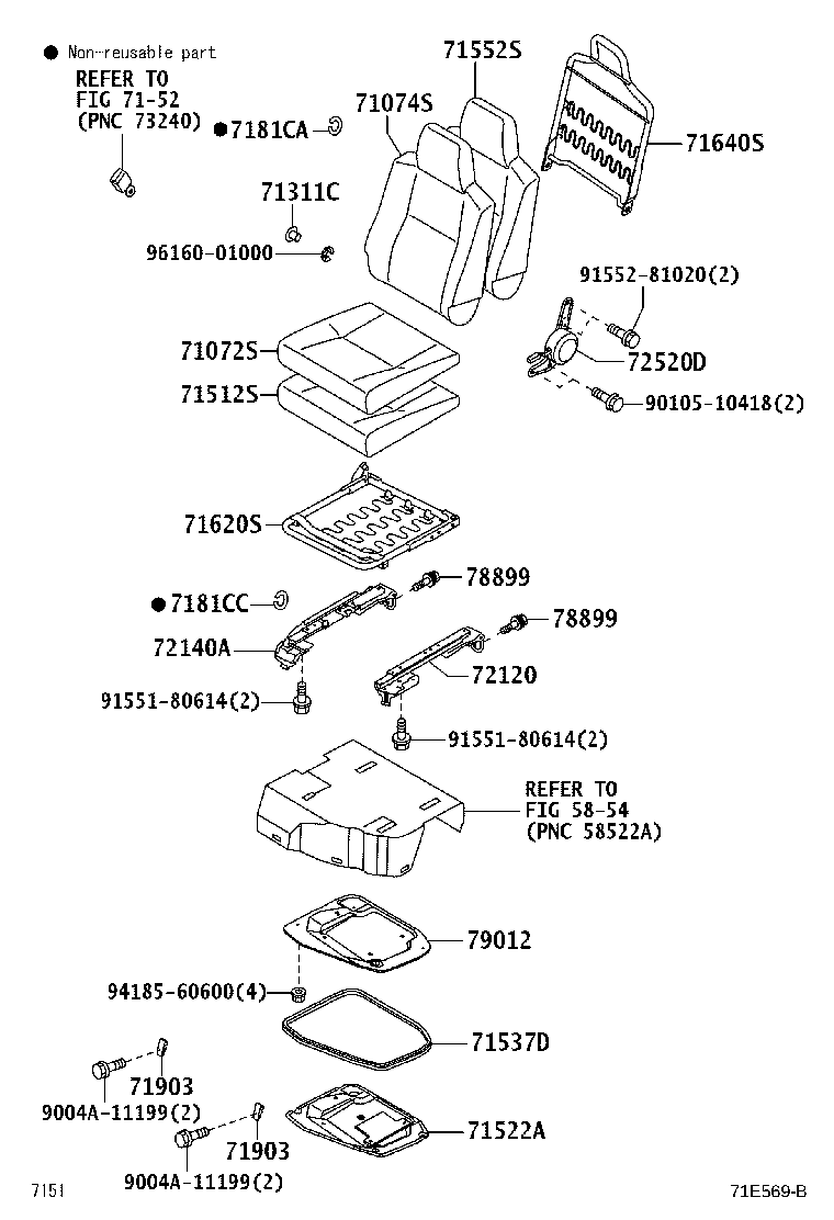 58435-BZ030 PROTECTOR, FRONT SEAT CUSHION EDGE, RH product image